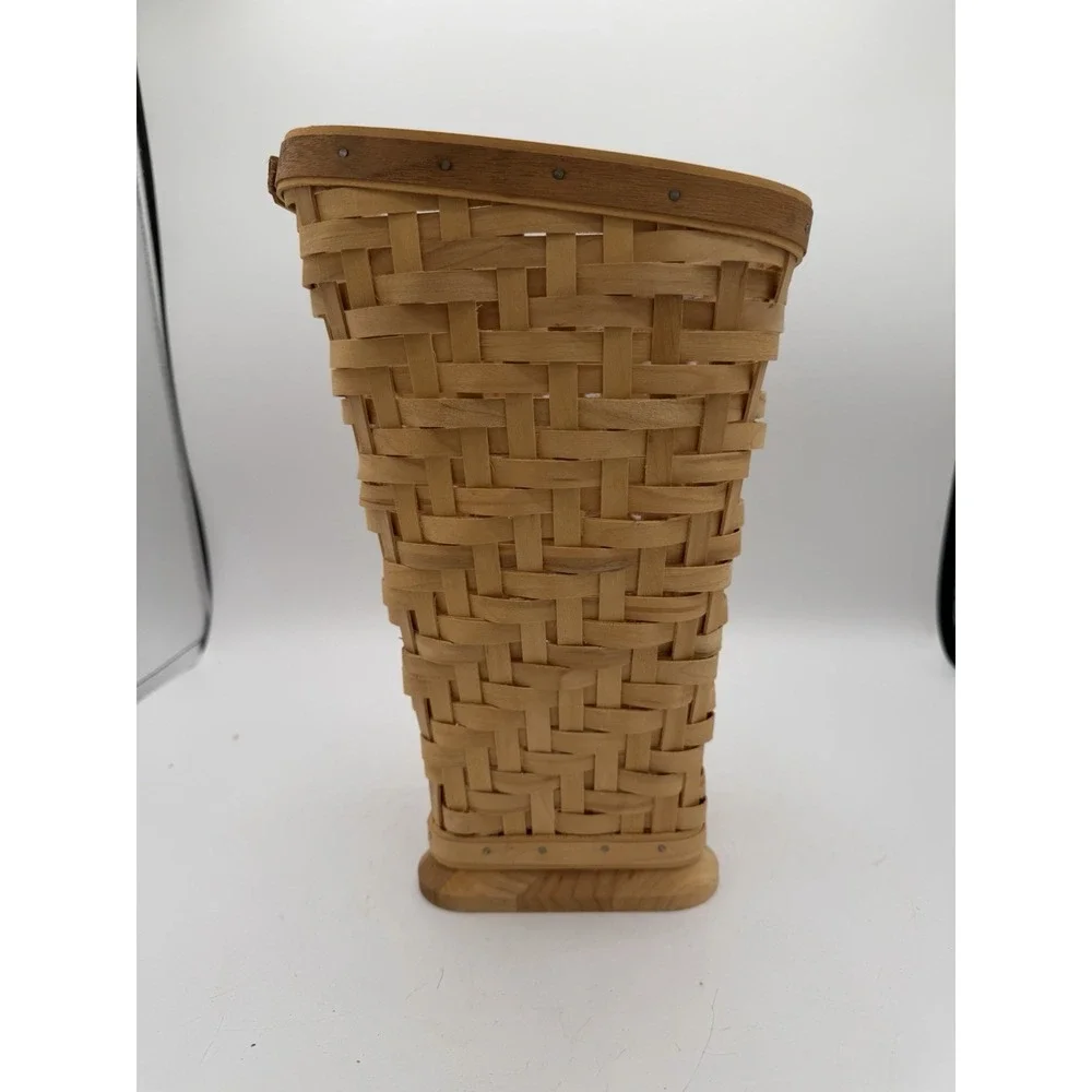 Longaberger 2005 Heartwood Vase Basket Combo 🧺🌿 – Basket & Protector